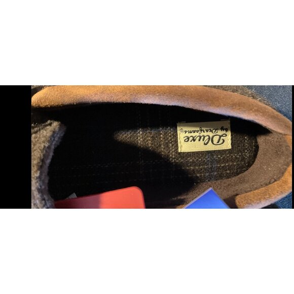 Slippers Dluxe by Dearfoam Size 11-12 - Brown W/Outdoor Soles NWT - Picture 8 of 8